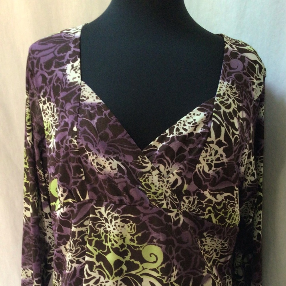 Simply French Purple Boho  lined top size Xlarge